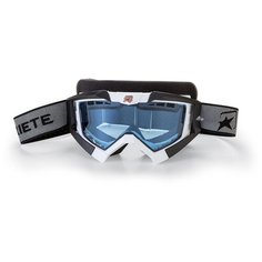 Маска снегоходная Ariete Riding Crows Basic, белый, голубые линзы