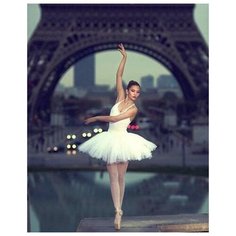 Paintboy Картина по номерам GX38339 Балерина у Эйфелевой башни 40х50 см