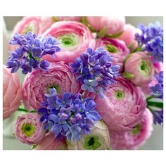 Paintboy Картина по номерам GX33099 Розово-сиреневый букет 40х50 см