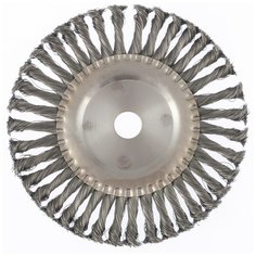 Щетка для УШМ Кедр, плоская, 175 мм, посадка 22,2 мм, крученая проволока 0,5 мм