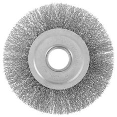 Щетка для УШМ Кедр, плоская, 150 мм, посадка 22,2 мм, витая проволока 0,3 мм