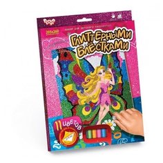 Набор для тв-ва Раскраска глитерными блестками по номерам Фея Danko Toys
