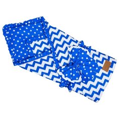 Одеяло на выписку AmaroBaby Zig Zag синий