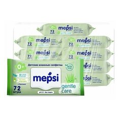 Набор салфетки влажные Mepsi алоэ вера с клапаном 10х72шт.