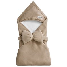 Конверт Amarobaby Pure Love Batic вязаный утепленный на выписку, бежевый, 85см.