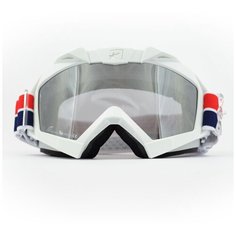 Маска кроссовая Ariete Adrenaline Primis Plus 2021, белый, прозрачная линзы