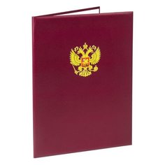 Папка адресная бумвинил "Герб России", для листа А4, дизайн 3D-печать, ПД-013 Foliant