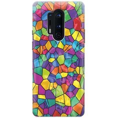 Cиликоновый чехол на OnePlus 8 Pro / ВанПлюс 8 Про с принтом "Яркая мозаика" Gosso