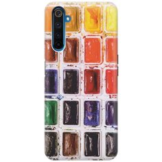 Cиликоновый чехол на realme 6 Pro / Рилми 6 Про с принтом "Палитра красок" Gosso