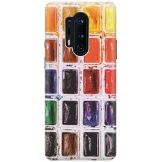 Cиликоновый чехол на OnePlus 8 Pro / ВанПлюс 8 Про с принтом "Палитра красок" Gosso