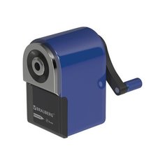 Точилка механическая BRAUBERG "ORIGINAL" для чернографитных и цветных карандашей, корпус синий, 228480