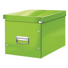 Короб архивный LEITZ "Click & Store" L, 310х320х360 мм, ламинированный картон, разборный, зеленый, 61080054