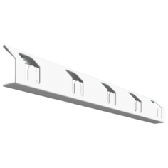 Настенная вешалка для одежды в прихожую 5 крючков, материал: металл, цвет: белый Gorilla Gym