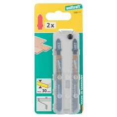 Пилки WolfCraft по дереву, пластмассе, ДСП. Сталь HCS; Шаг зуба 2,5мм (уп 2шт) 2381000