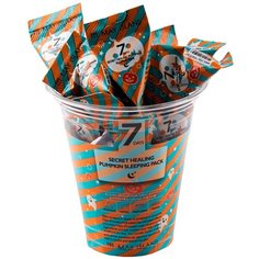 Ночная увлажняющая маска с экстрактом тыквы 7 day Secret Healing Pumpkin Sleeping Pack, 12 шт. May Island