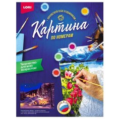 Картина по номерам на картоне "Морозная ночь". Lori