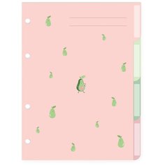 Комплект разделителей для тетради на кольцах А5, 4 Л. АВОКАДО Альт