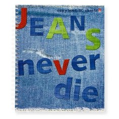 Тетрадь на гребне 80Л. А5+ "ДЖИНСА" 4 ВИДА. Набор 4 шт.Цена за 4 шт. Альт