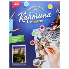 Картина по номерам на картоне "Город Сарагоса". Lori
