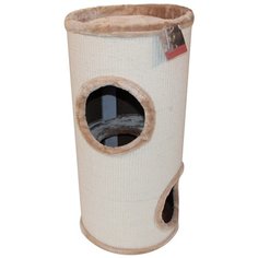 Когтеточка-домик 35х35х75 см, бежевый Pet Choice