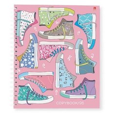 Тетради на гребне А5+ ГР. "КЕДЫ" 4 ВИДА. Набор 4 шт. Цена за 4 шт. Альт