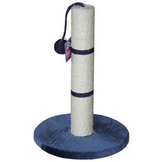Когтеточка-столбик 30х30х45 см, с игрушкой, синий Pet Choice