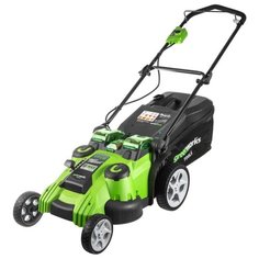 Газонокосилка аккумуляторная Greenworks G40LM49DB, TwinForce, 40V, 49 см, c АКБ 4 А.ч и ЗУ
