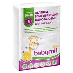 Одноразовые пеленки Babymil Эконом 60х40 5 шт.