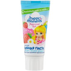Зубная паста Happy Moments Клубничная мечта от 1 до 8 лет, 60 мл