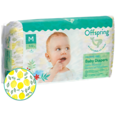 Offspring подгузники M (6-10 кг), 42 шт., лимоны