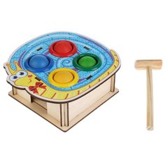 Стучалка Woodland Улитка 4 отверстия 115305 голубой/желтый/красный/зеленый