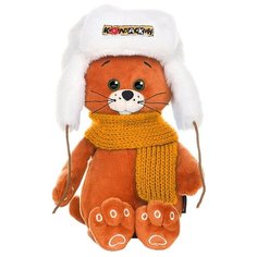Мягкая игрушка Maxitoys Колбаскин в шапке и оранжевом шарфе 25 см