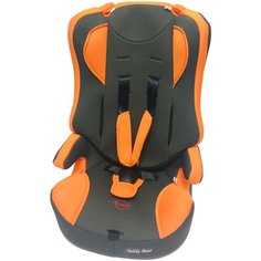 Автокресло группа 1/2/3 (9-36 кг) Мишутка LB 513 RF (без вкладыша), orange/black dot