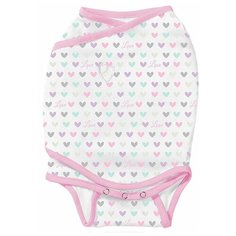 Многоразовые пеленки Summer Infant SwaddleMe Kicksie S белый/сердечки