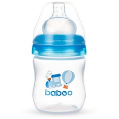 Baboo Бутылочка с широким горлом и силиконовой соской 130 мл., с рождения, transport