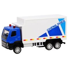 Грузовик Пламенный мотор 870408 1:72, 12 см, белый/голубой