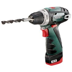 Аккумуляторная дрель-шуруповерт Metabo PowerMaxx BS Basic, 12 В, 2.0 А·ч х2, коробка