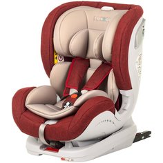 Автокресло группа 0/1/2 (до 25 кг) TOREGO Drive Isofix, красный/лен