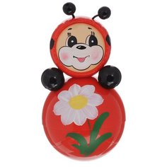 Неваляшка Котовские неваляшки Божья коровка (6С-020) 16 см красный/черный