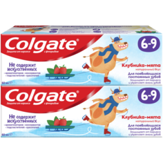 Зубная паста Colgate 6-9 Клубника-мята с фторидом 2 шт., 60 мл