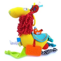Развивающая игрушка Dolce Активная Лама, голубой/красный/желтый