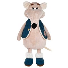 Мягкая игрушка Maxitoys Крыс Гриша в синей жилетке и уггах 23 см