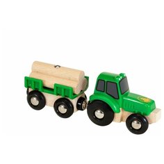 Трактор Brio 33799, 13.7 см, зеленый