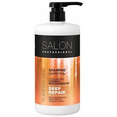 Salon Professional шампунь с плацентой Глубокое восстановление для волос, 1 л