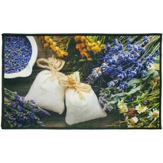 Ковер Shahintex Fantasy icarpet 003, размер: 1х0.6 м, зеленый/коричневый/фиолетовый