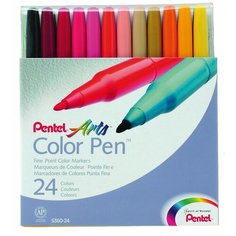 Pentel Набор фломастеров Color Pen, 24 шт. (S360-24)