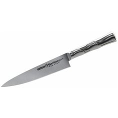 Нож универсальный Samura Bamboo, лезвие 12 см, серебристый