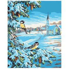 Белоснежка Картина по номерам "Снежная зима" 40х50 см (520-CG)