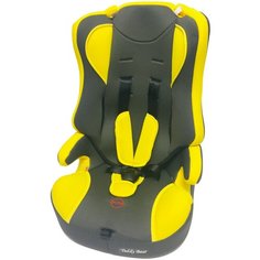 Автокресло группа 1/2/3 (9-36 кг) Мишутка LB 513 RF (без вкладыша), yellow/black dot