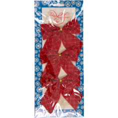 Набор елочных игрушек Magic Time Бант (78692), красный, 3 шт.